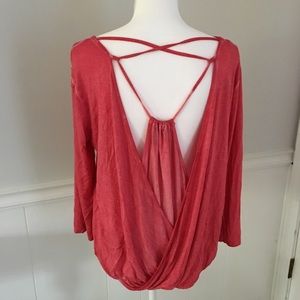 Jessica Simpson Open Back Red Top Size L BNWT